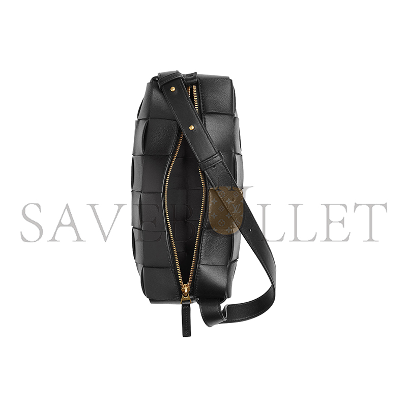 bo*te*ga Ve*ne*ta brick cassette 18-check gold-finish intreccio zipper leather 709360vmay18425 (28*14*10cm)